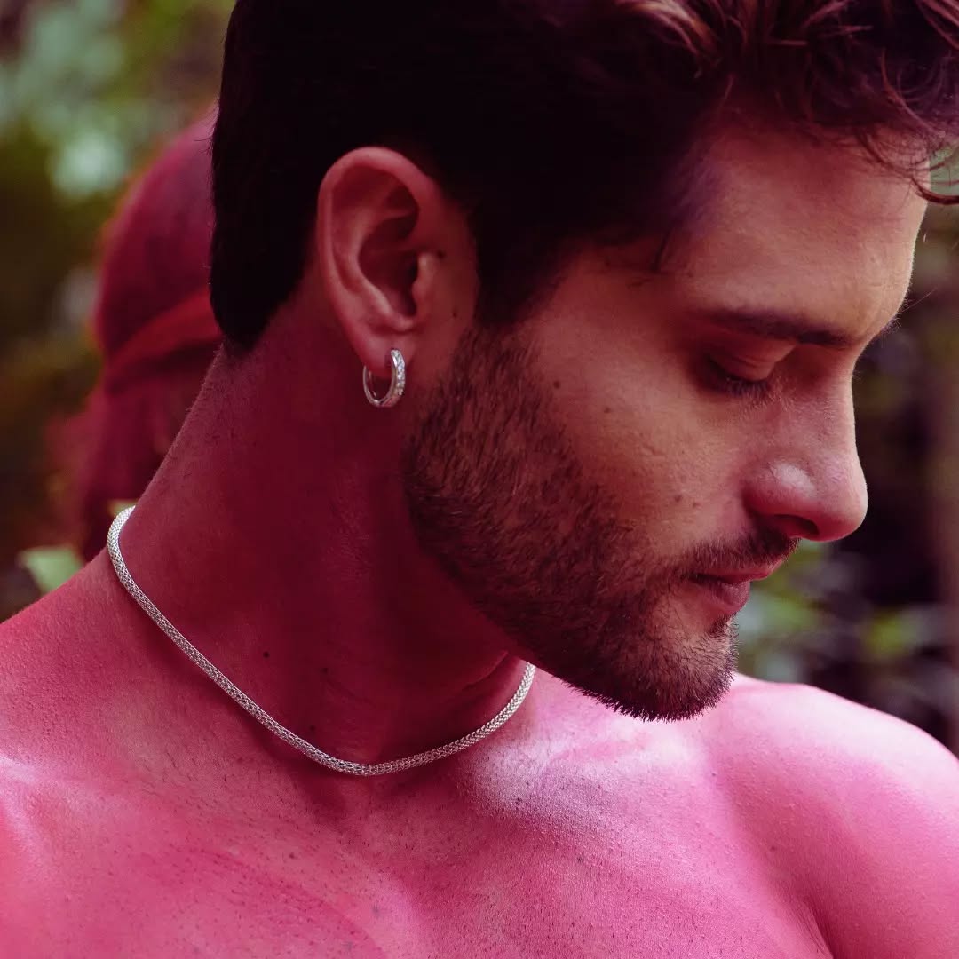 kalung emas putih pria, kalung emas putih pria asli, 