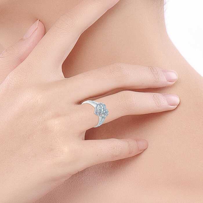 Diamond Ring Illusion Heart CWF0423
