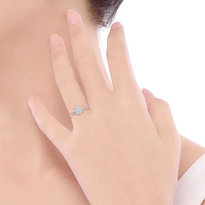 Diamond Ring Illusion Lotus CWF0914