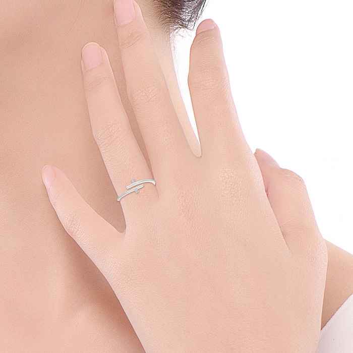 Diamond Ring Dual Solitaire CWS0281 Diamond Ladies Ring CWS0281