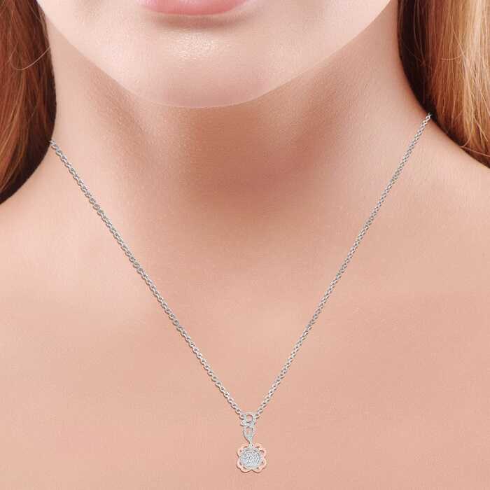 Diamond Pendant Illusion Lotus LF-CWF0635