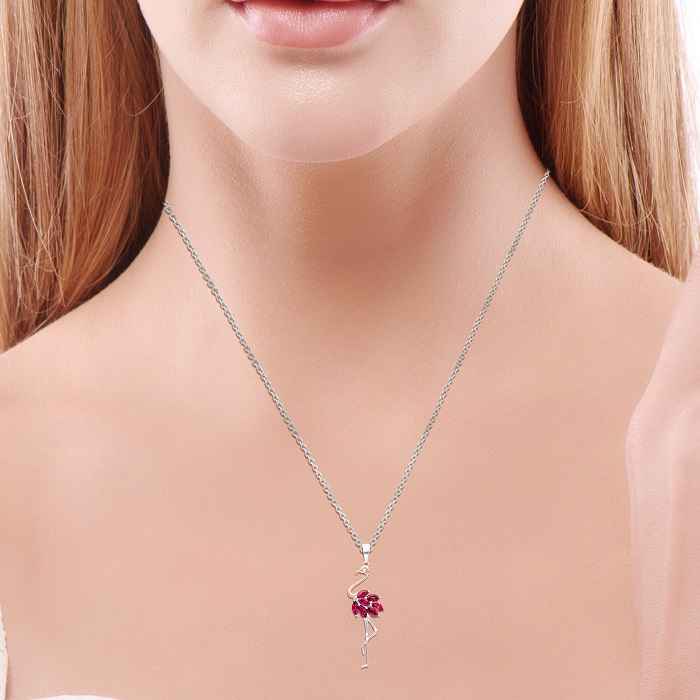Diamond Pendant Flamingo LWF1228