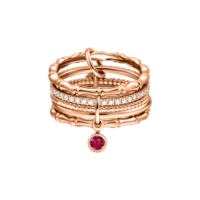 Bamboo Loops Diamond Ring CWF3579