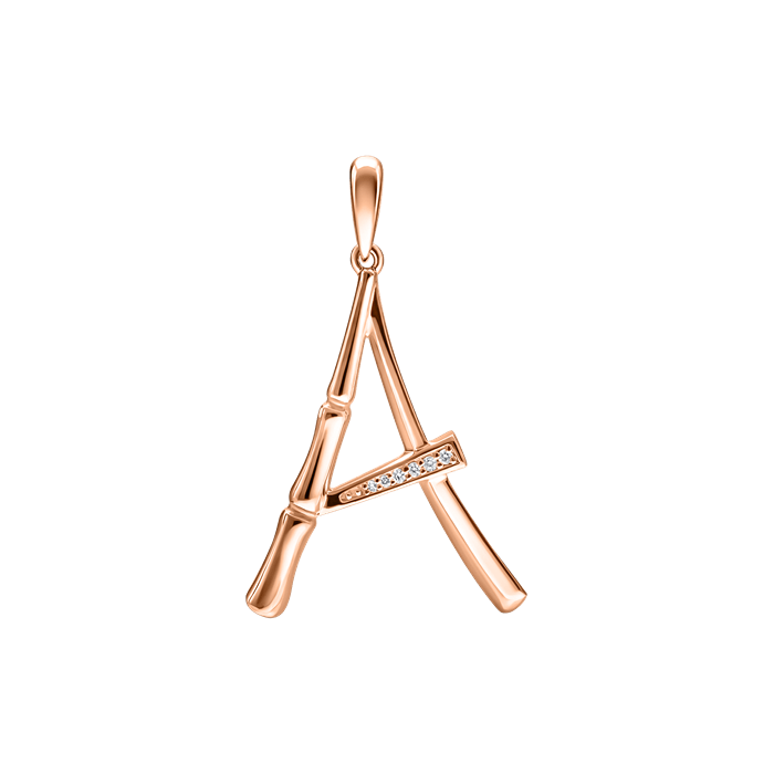 Small Alphabet Bamboo Pendant S178-LWF1553-A