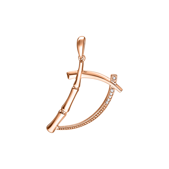 Small Alphabet Bamboo Pendant S178-LWF1553-D