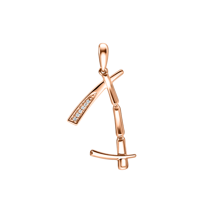 Small Alphabet Bamboo Pendant S178-LWF1553-J