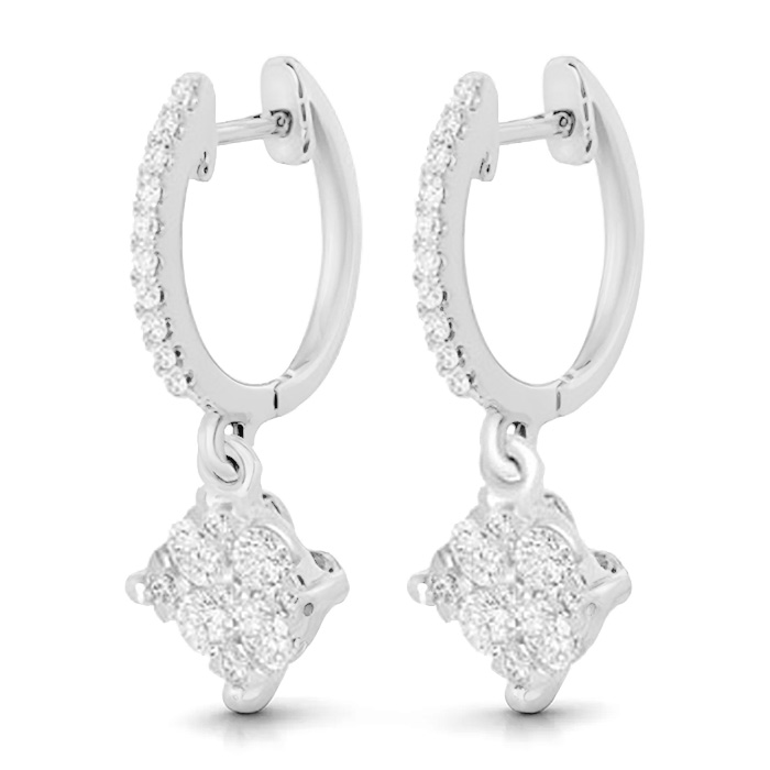 Diamond Earrings Illusion Round AF0302