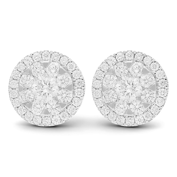 Diamond Earrings Lotus Halo AF0401