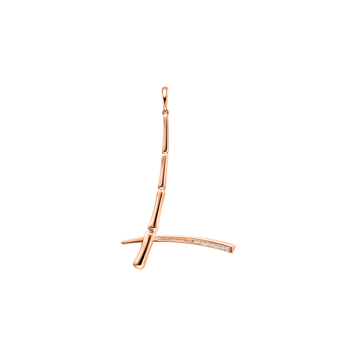 Diamond Ladies Pendant Bamboo S135-LWF1501-L