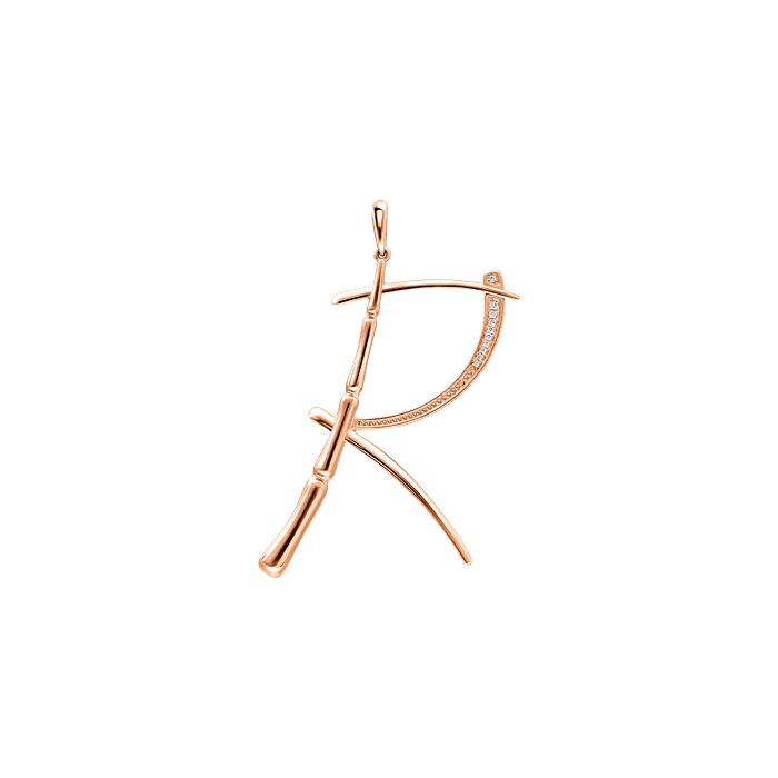 Diamond Ladies Pendant Bamboo S135-LWF1501-R