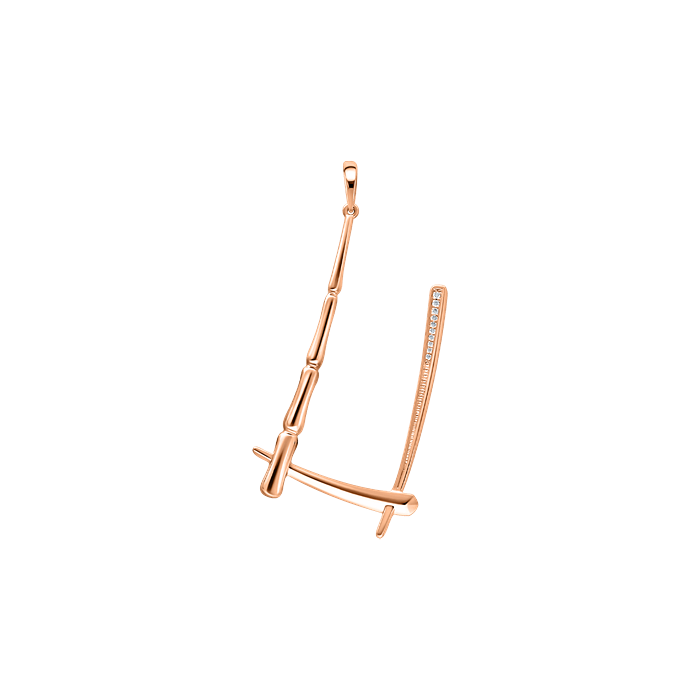 Diamond Ladies Pendant Bamboo S135-LWF1501-U
