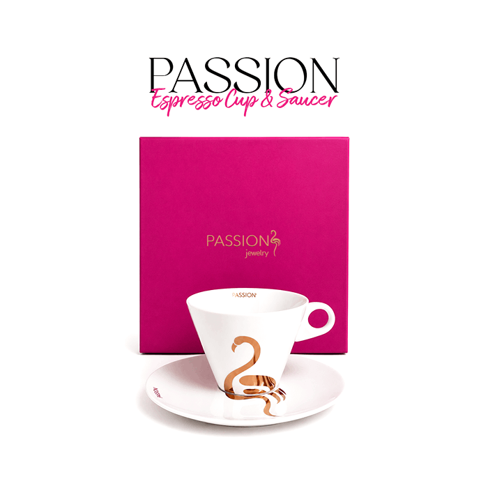 Passion Jewelry Espresso Cup & Saucer