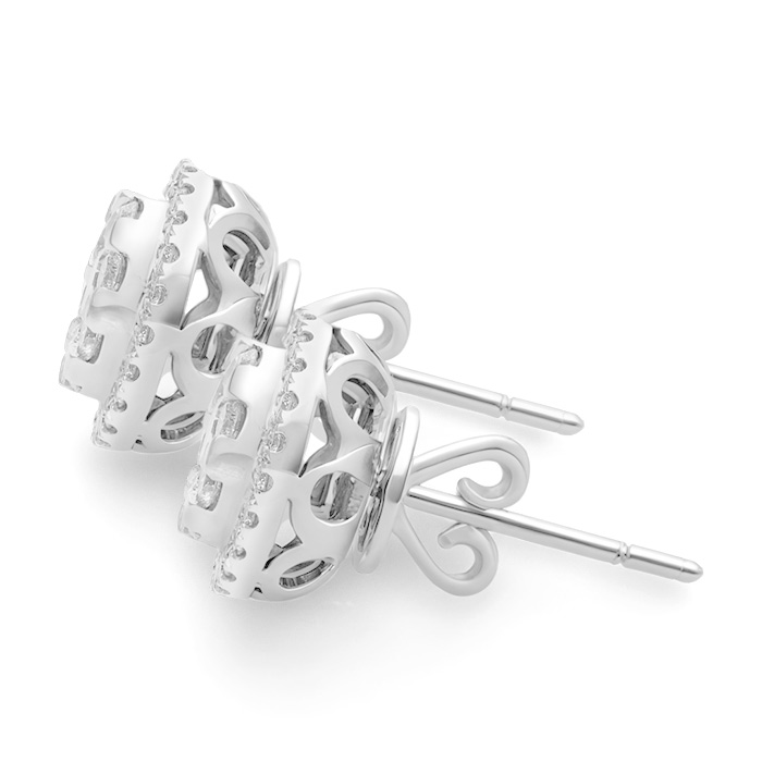 Diamond Earrings Lotus Halo AF0401