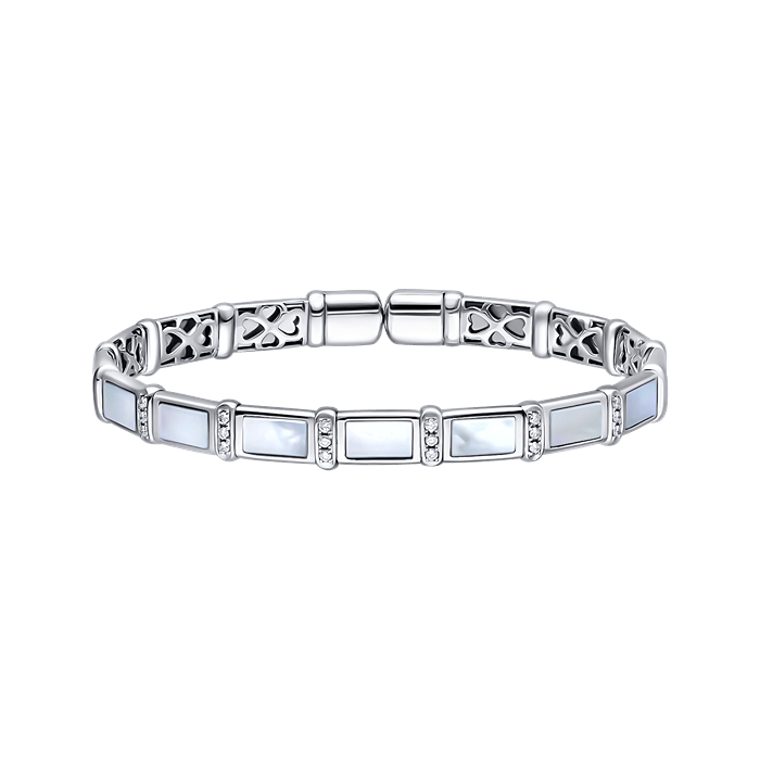 Bamboo MOP Diamond Bangle x Tasya Farasya S162-GKF0544S