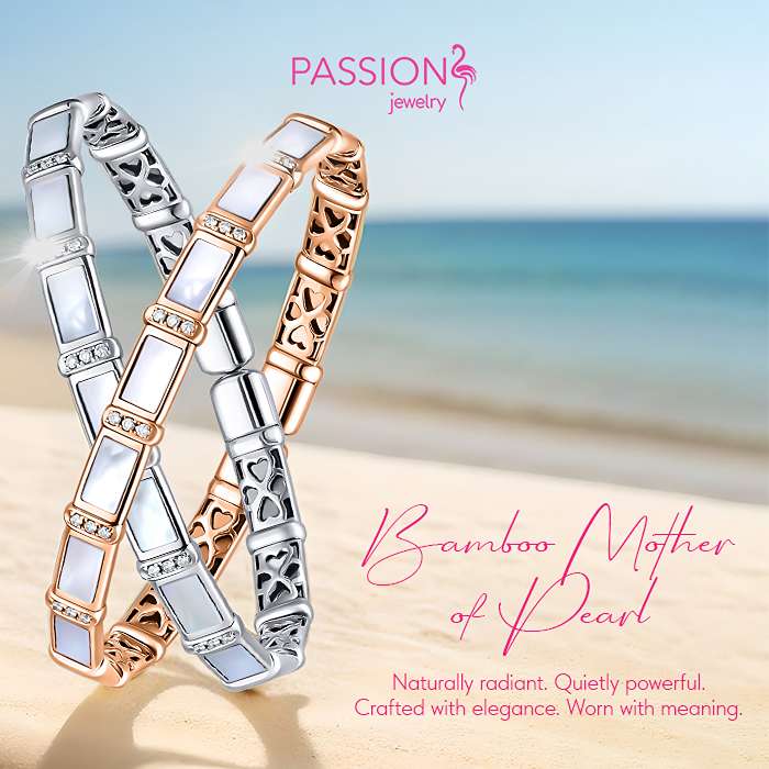 Bamboo MOP Diamond Bangle x Tasya Farasya S162-GKF0544S