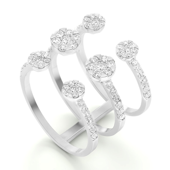 Diamond Ring Illusion Lotus CWF1227