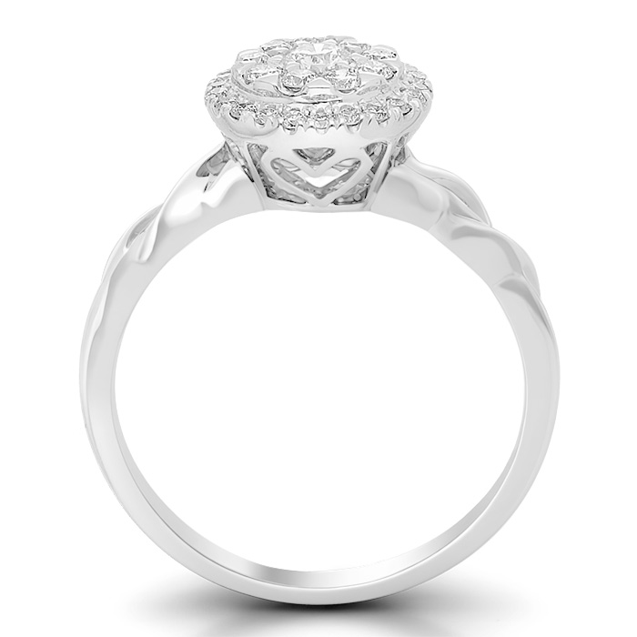 Diamond Ring Illusion Lotus CWF0718