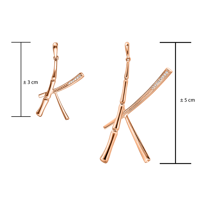 Alphabet Bamboo Pendant S135-LWF1501-K Alphabet Bamboo Pendant S135-LWF1501-K