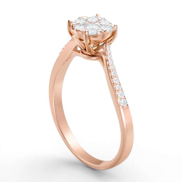 Diamond Ring Illusion Lotus CWF0914