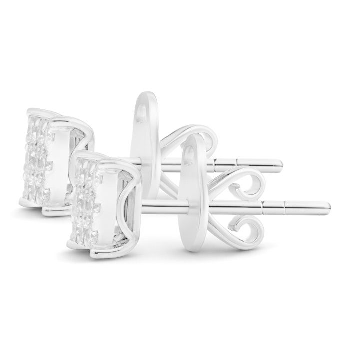 Diamond Earrings Illusion Princess AF0485