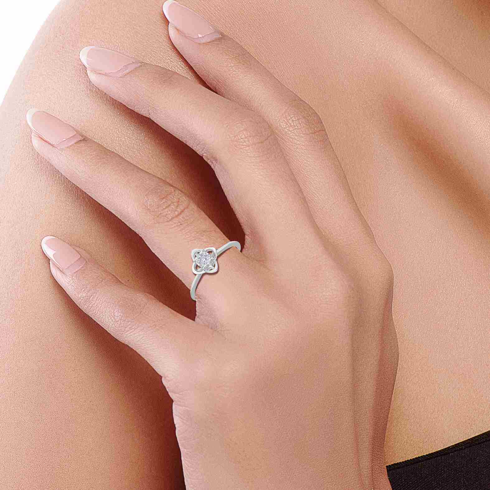 Diamond Ring Illusion Lotus CWF0803
