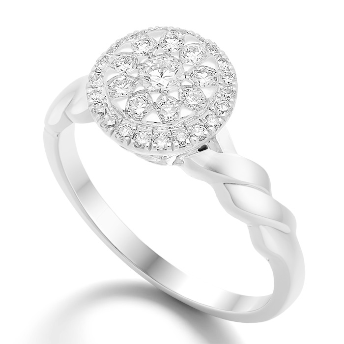 Diamond Ring Illusion Lotus CWF0718