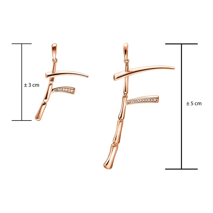 Small Alphabet Bamboo Pendant S178-LWF1553-F