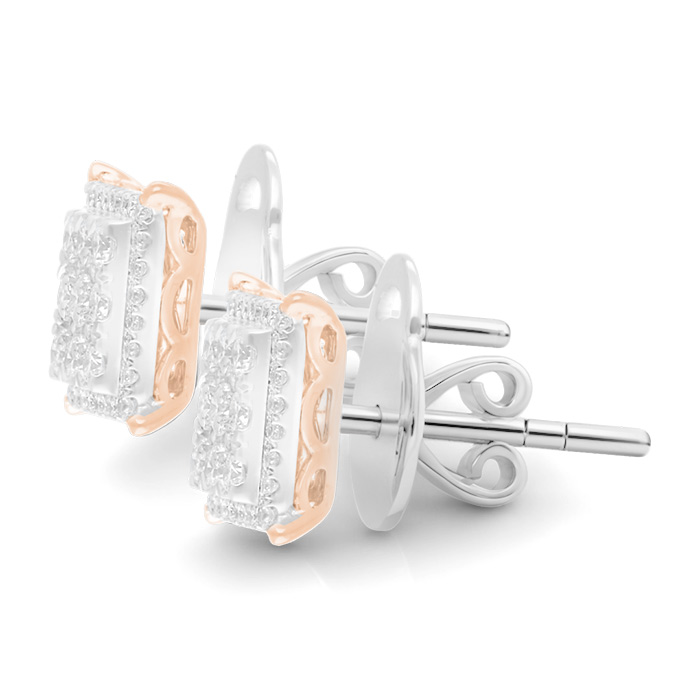 Diamond Earrings Illusion Princess AF0487