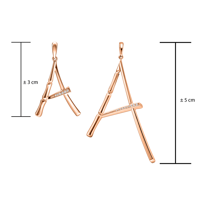 Alphabet Bamboo Pendant S135-LWF1501-A Alphabet Bamboo Pendant S135-LWF1501-A