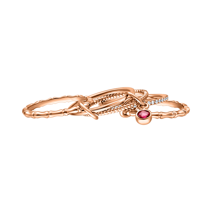 Bamboo Loops Diamond Ring CWF3579