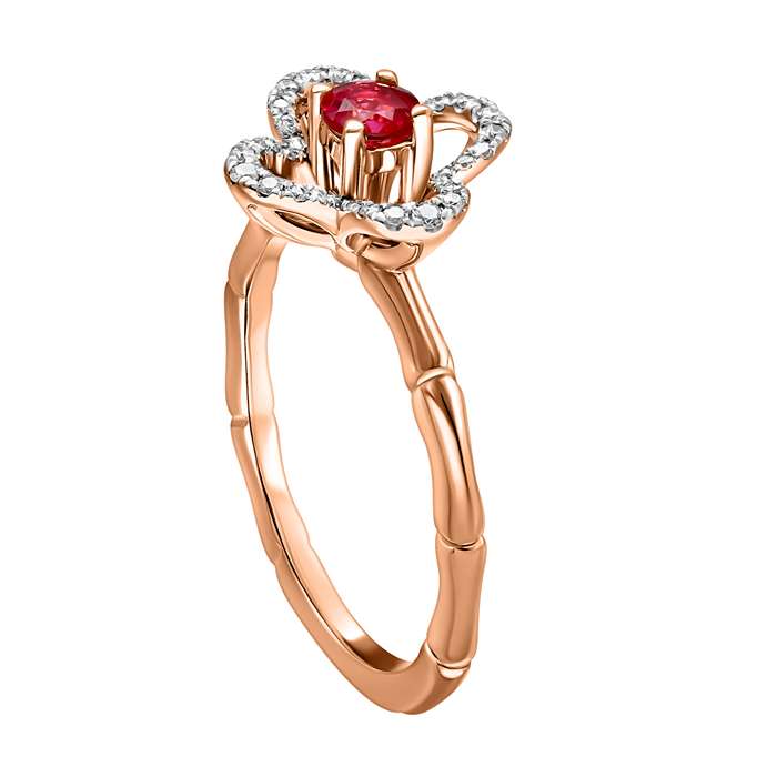 Bamboo Diamond Ladies Ring CWF3389