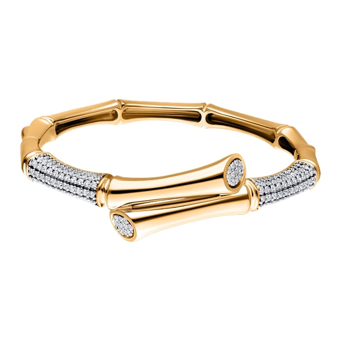 Diamond Bangle Bamboo S121-GKF0555