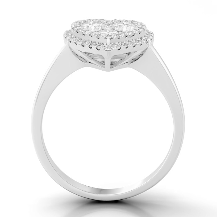Diamond Ring Illusion Heart CWF0654