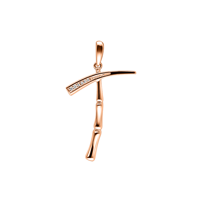 Small Alphabet Bamboo Pendant S178-LWF1553-T