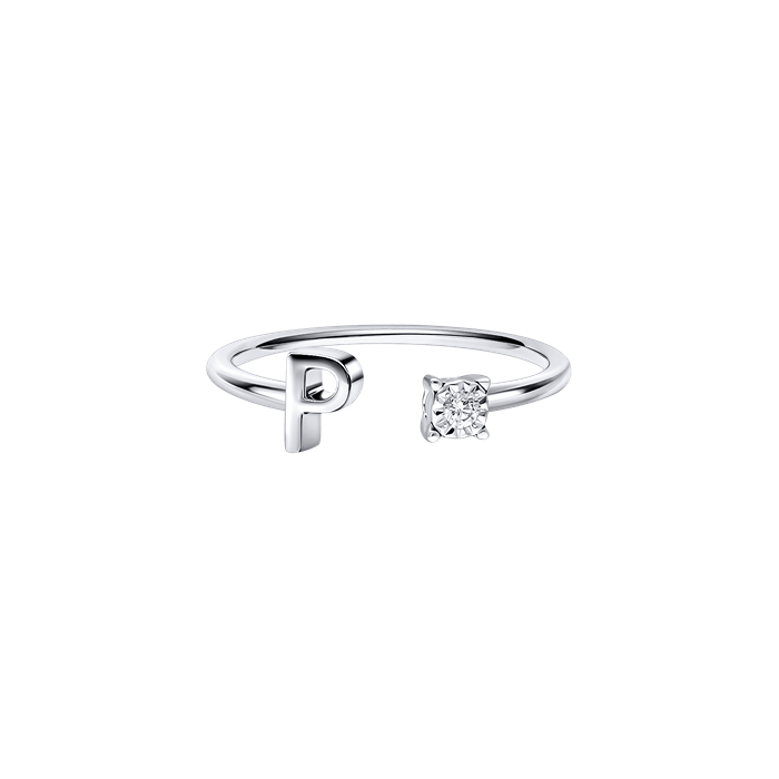 You & I Alphabet Ring S136-CWS0541-P