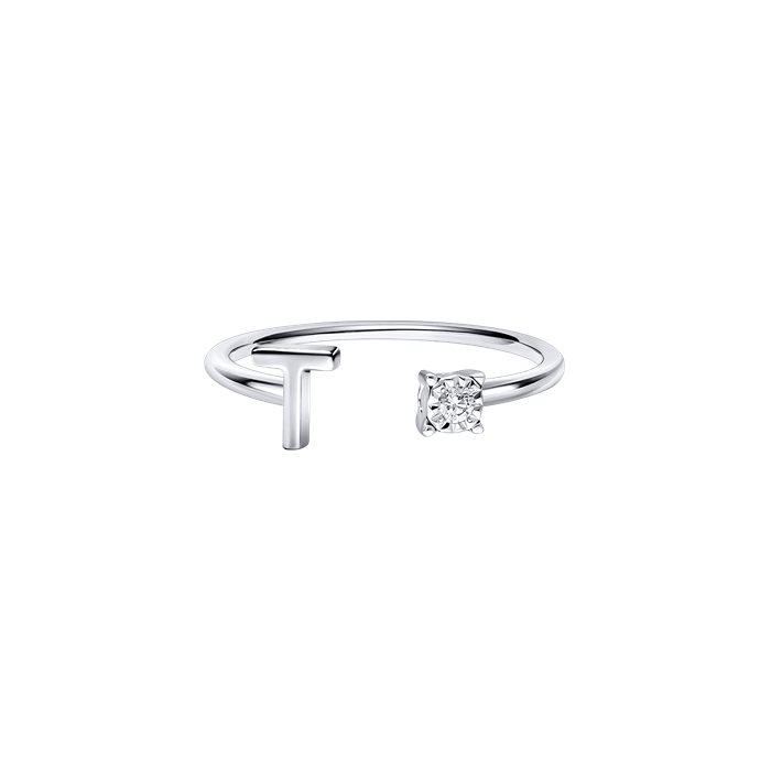 You & I Alphabet Ring S136-CWS0541-T