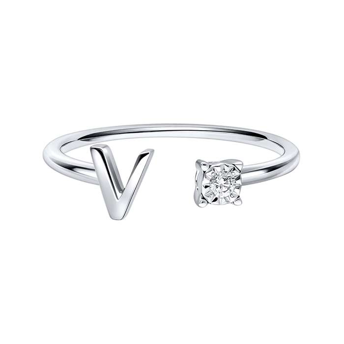 You & I Alphabet Ring S136-CWS0541-V