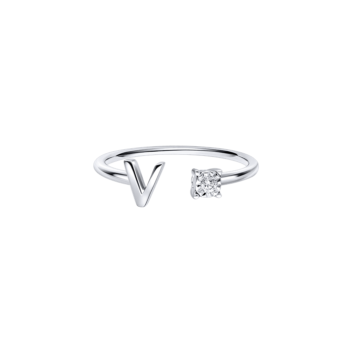 You & I Alphabet Ring S136-CWS0541-V